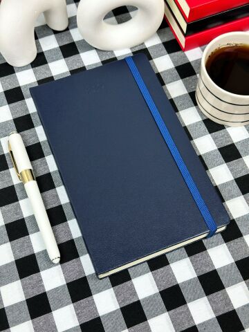 Victoria\'s Journals Classic 2024 Sert Kapak Günlük Ajanda 9x14 Lacivert 123-9170