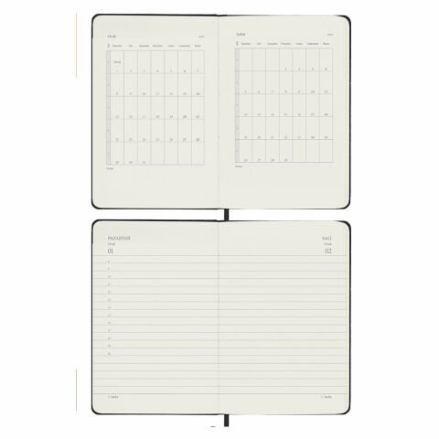 Victoria\'s Journals Classic 2024 Sert Kapak Günlük Ajanda Açık Pembe 13x21 123-9173