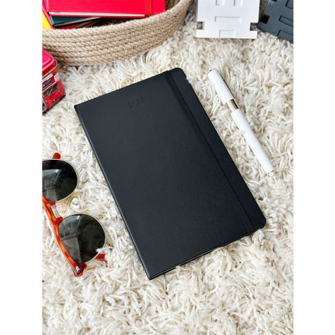 Victoria\'s Journals Classic 2024 Esnek Kapak Günlük Ajanda 13x21 Siyah 123-9163
