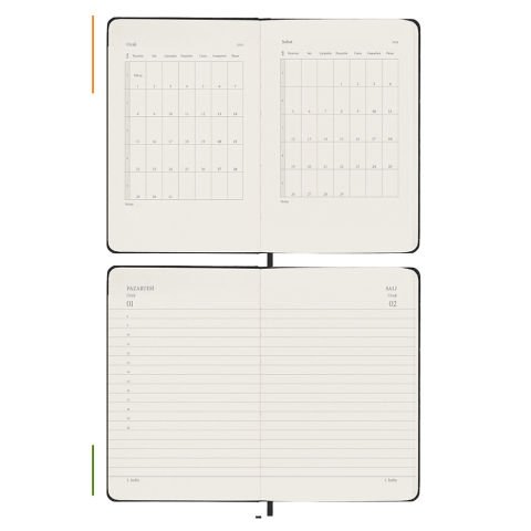 Victoria\'s Journals Classic 2024 Esnek Kapak Günlük Ajanda 13x21 Kırmızı 123-9164