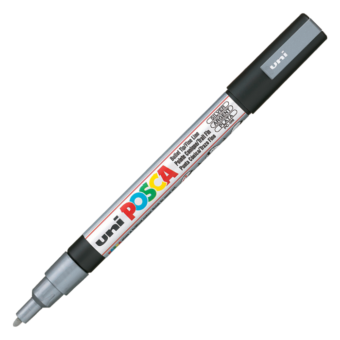 Uni POSCA 0.9-1.3 Su Bazlı Poster Markörü Gümüş