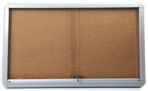 Akyazı Camekanlı Mantar Pano Alüminyum Çerçeveli 60x90