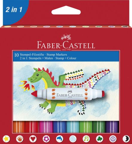 Faber Castell Keçeli Boya Kalemi 2in1 10 Renk