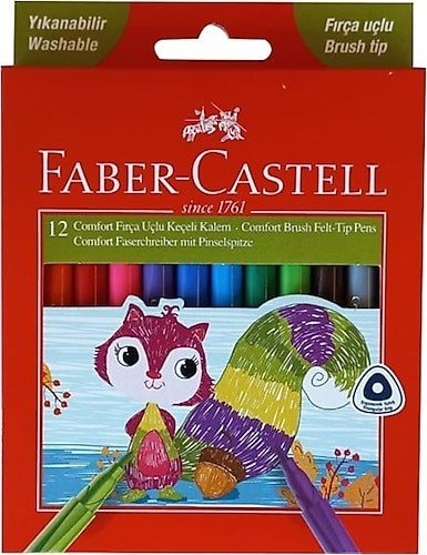 Faber Castell Keçeli Boya Kalemi Comfort Fırça Uçlu 12 Renk