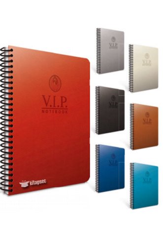 Gıpta VIP Spiralli Deri Kapak Defter A4 140yp.Çizgili