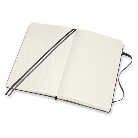 Moleskine Classic Expanded Sert Kapak Çizgili Defter 13x21 Siyah