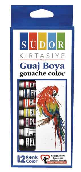 Südor Guaj Boya Seti 8.5ML 12 Renk
