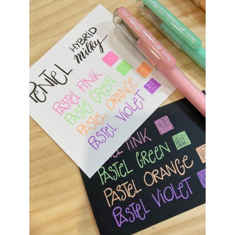 Pentel Hybrid Milky Jel Kalem 0.8 mm White