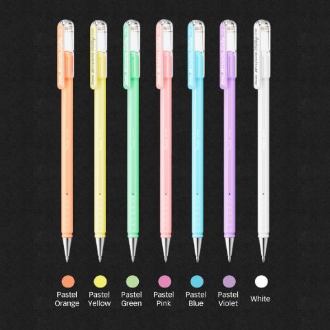 Pentel Hybrid Milky Jel Kalem 0.8 mm White