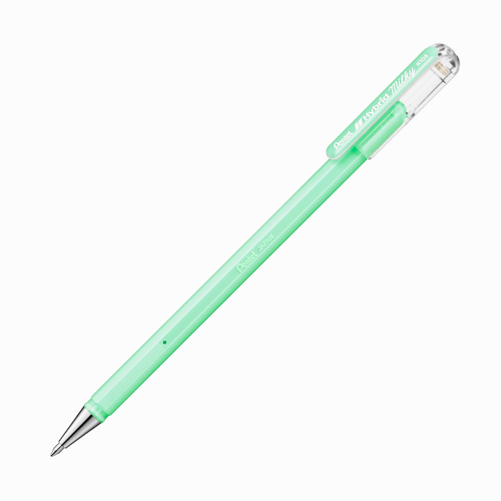 Pentel Hybrid Milky Jel Kalem 0.8 mm Pastel Green
