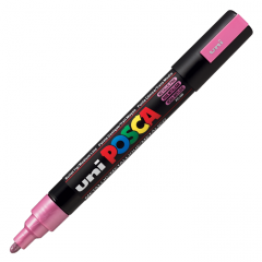 Uni POSCA 1.8-2.5 Su Bazlı Poster Markörü Metalik Pembe