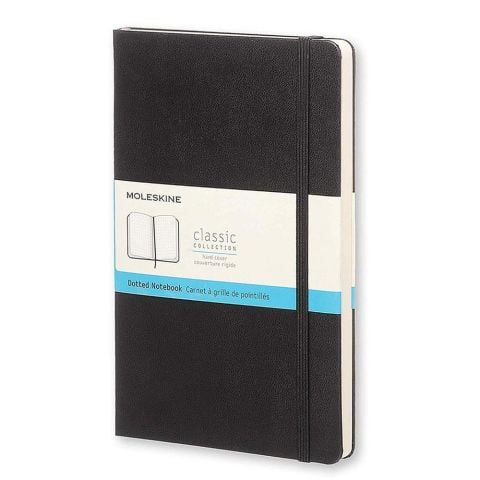 Moleskine Büyük Boy 13x21 Sert Kapak Noktalı Defter Siyah