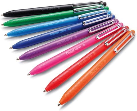 Pentel İzee 1.0mm Yağ Bazlı Tükenmez Kalem Açık Mavi