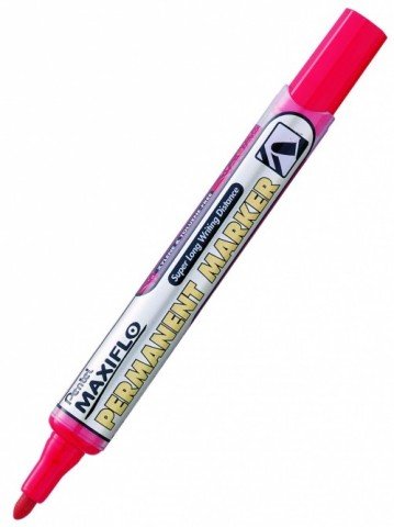 Pentel Likit Mürekkepli Permanent Marker Yuvarlak Uç Kırmızı
