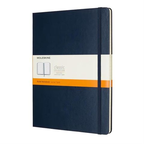 Moleskine Classic Sert Kapak Çizgili Defter 19x25 Safir Mavi