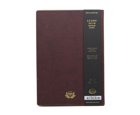 Ece Haftalık Ajanda 20X28 Çeşme NO:12 Bordo