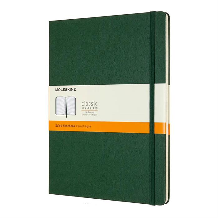 Moleskine Classic Sert Kapak Çizgisiz Defter 19X25 Mersin Yeşili