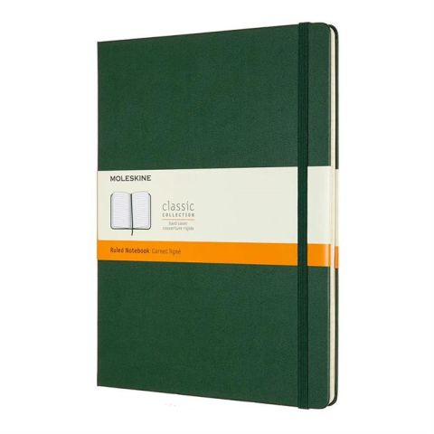 Moleskine Classic Sert Kapak Çizgisiz Defter 19X25 Mersin Yeşili