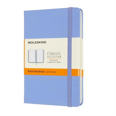 Moleskine Classic Sert Kapak Çizgili Defter 9x14 Ortanca Mavisi