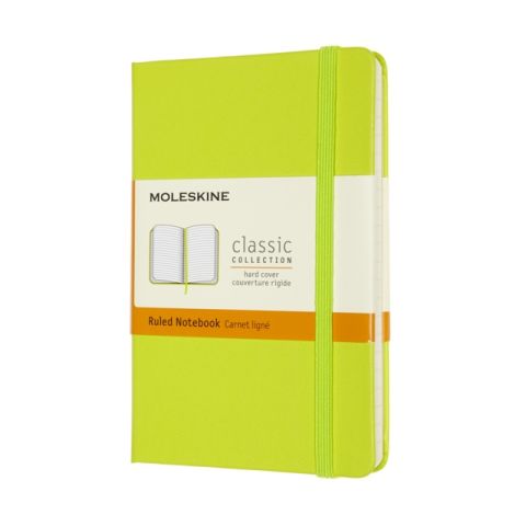 Moleskine Classic Sert Kapak Çizgili Defter 9x14 Limon Yeşili