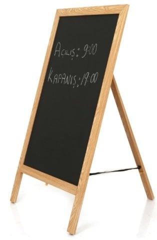 Akyazı Ahşap Ayaklı Laminant Yazı Tahtası Siyah 60X85