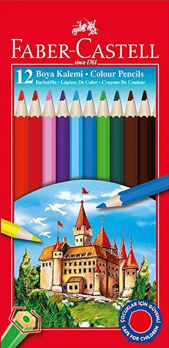 Faber Castell Karton Kutu Boya Kalemi 12 Renk Tam Boy