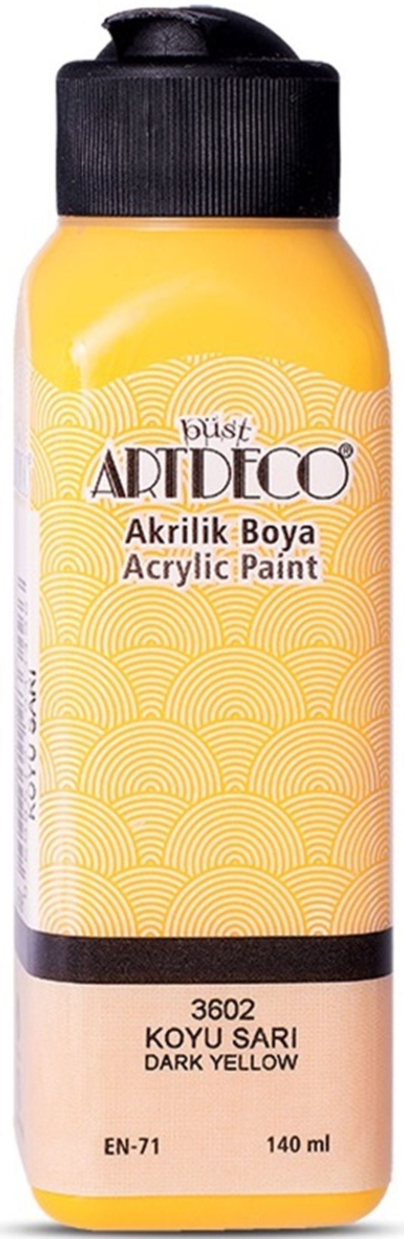Artdeco Akrilik Boya 140 ML Koyu Sarı Y-070R-3602