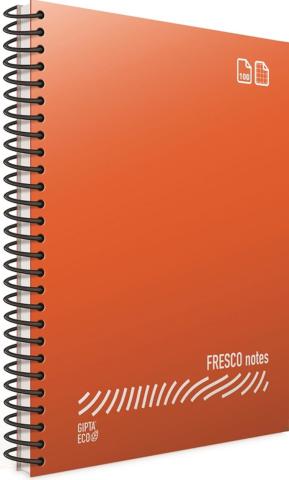 Gıpta Fresco A4 Spiralli PP Kapak Defter 96yp.Kareli
