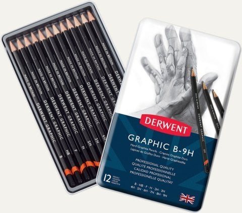 Derwent Graphic Hard Dereceli Kurşun Kalem B-9H 12\'li
