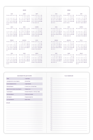 Victoria's Journals 2023 Haftalık Ajanda 17x24 Kırmızı