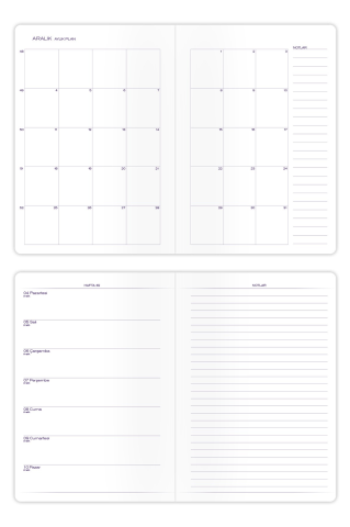 Victoria's Journals 2023 Haftalık Ajanda 17x24 Kırmızı