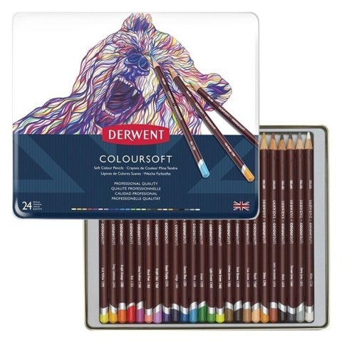 Derwent Coloursoft Kuru Boya 24 Renk