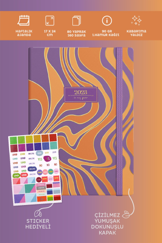 Victoria's Journals 2023 Haftalık Ajanda 17x24