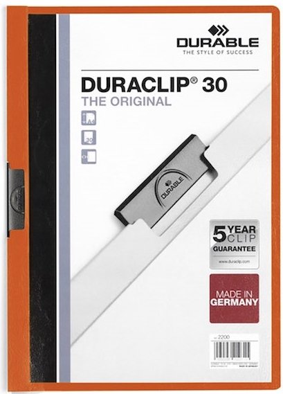Durable Duraclip Original 30 Sayfa Kapasiteli - Turuncu