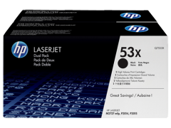 HP 53X 2-pack High Yield Black Original LaserJet Toner Cartridges (Q7553XD)