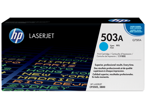 HP 503A Camgöbeği Orijinal LaserJet Toner Kartuşu (Q7581A)