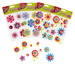 Bu-Bu 3D Keçe Sticker Çiçek Modelleri