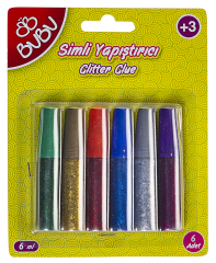 Bu-Bu Simli Yapıştırıcı 6 Renk