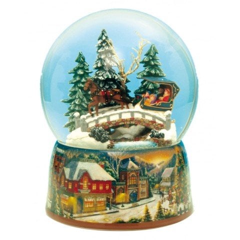 Müzikli Biblo Noel Baba Uçuyor Müzikli Su Küresi No:60007