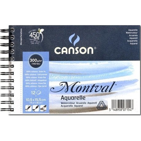 Canson Montval Spiralli Blok 10.5x15.5 300gr.12 Sayfa