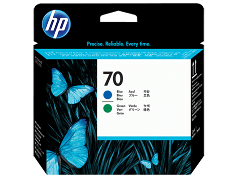 HP 70 Mavi ve Yeşil DesignJet Baskı Kafası (C9408A)