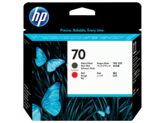 HP 70 Matte Black and Red DesignJet Printhead (C9409A)