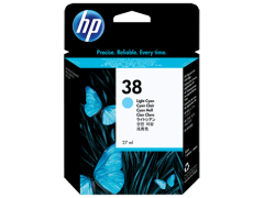HP 38 Light Cyan Pigment Original Ink Cartridge (C9418A)