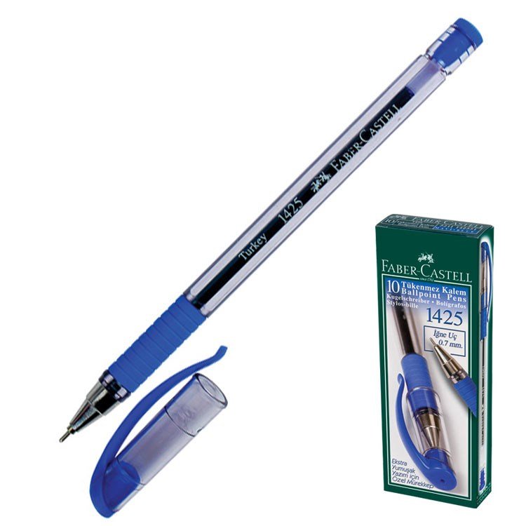 Faber Castell 1425 Tükenmez Kalem Mavi 10'lu