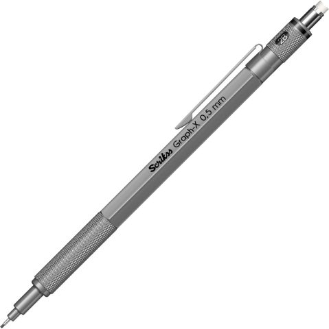 Scrikss Graph-X Mekanik Kurşun Kalem 0.5 Kurşun Gri