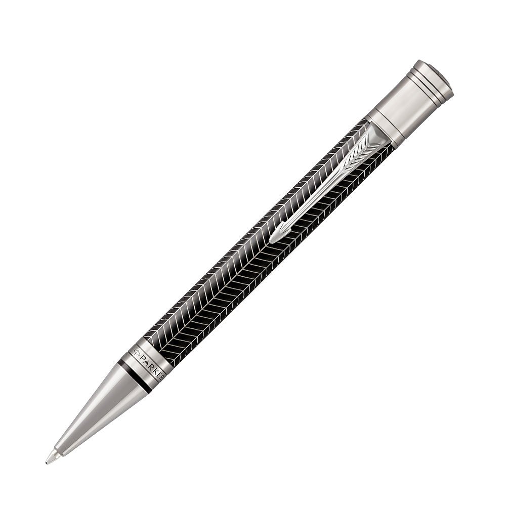 Parker Duofold Prestij Siyah Chevron RT Tükenmez Kalem