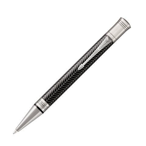 Parker Duofold Prestij Siyah Chevron RT Tükenmez Kalem