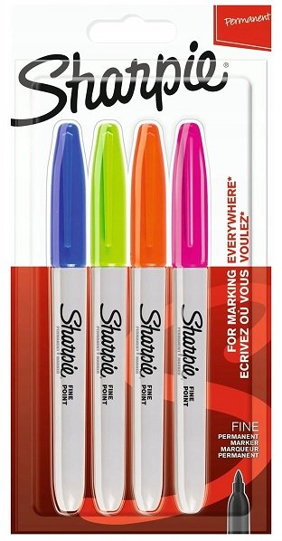 Sharpie Permanent Kalem Seti Fine Uç 4'lü Canlı Renkler
