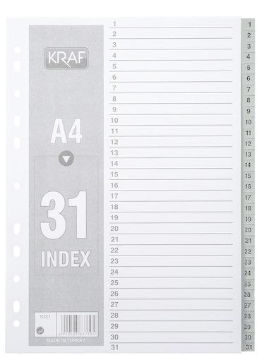 Kraf Separatör 1-31 Rakam