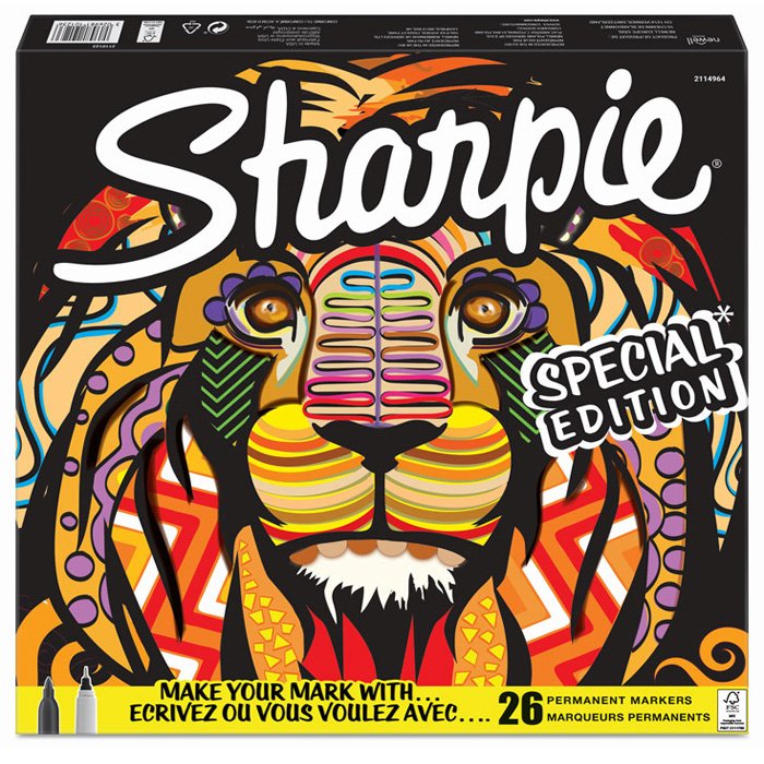 Sharpie Permanent Kalem Seti Fine Uç 26 Renk Aslan